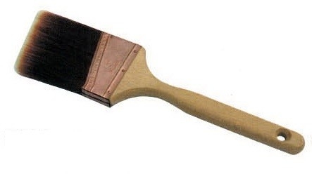 Pinceau conique à poils noirs en copeaux de PBT avec manche en bois naturel