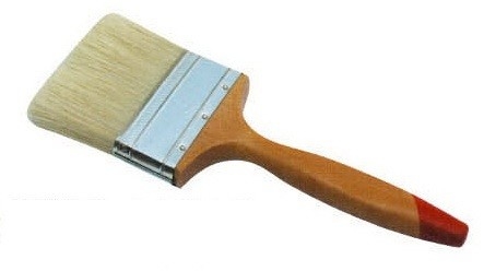 Pinceau de peinture à poils blancs blanchis
