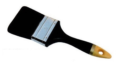Pinceau de peinture à brosses noires durable avec poignée en plastique laqué