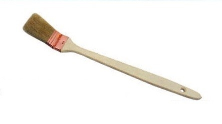 Pinceau de radiateur courbé à poils étroits blancs 20 mm 25 mm 30 mm