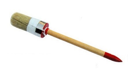 Pinceaux craie ronds poils blancs 20mm