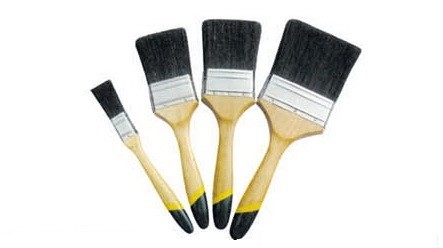 Brosse de poil noire industrielle en bois de la Chine de pinceau de poil de noir de poignée