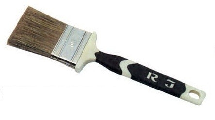 Pinceau de peinture en poils blancs et polyester