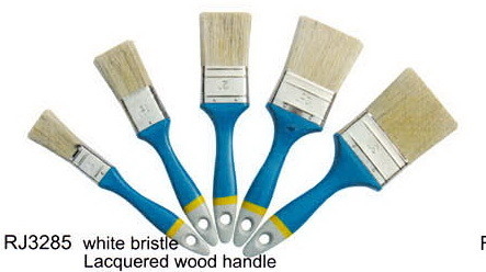 Brosse Bristie blanc de peinture pour bâtiments d'OEM peignant la brosse de poil synthétique