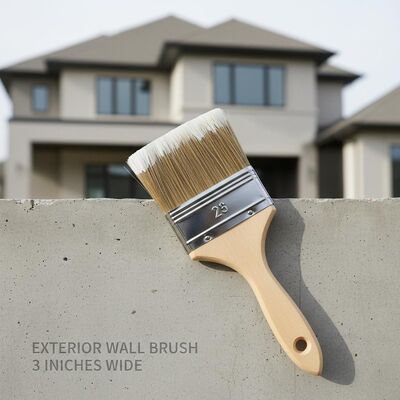 3 pouces largeur de pinceau peinture murale extérieure pinceau poignée de bois Idéal pour une couverture lisse sur les grandes surfaces et les murs extérieurs