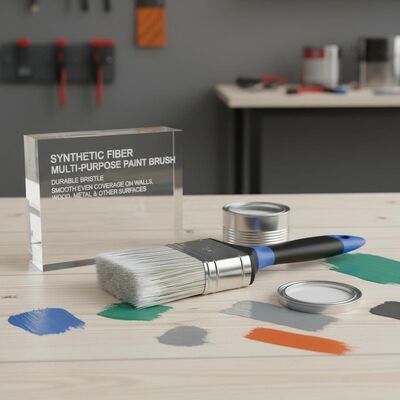 Pinceau à peinture en fibres synthétiques polyvalentes Bristle durable Conçu pour une couverture lisse et uniforme sur les murs, le bois, le métal et d'autres surfaces