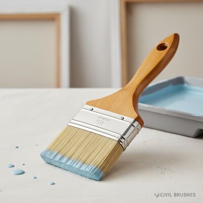 Pinceau de peinture maison à brosses synthétiques avec une longueur de poignée de 5 pouces Pinceaux civils conçus pour une application et une couverture lisses